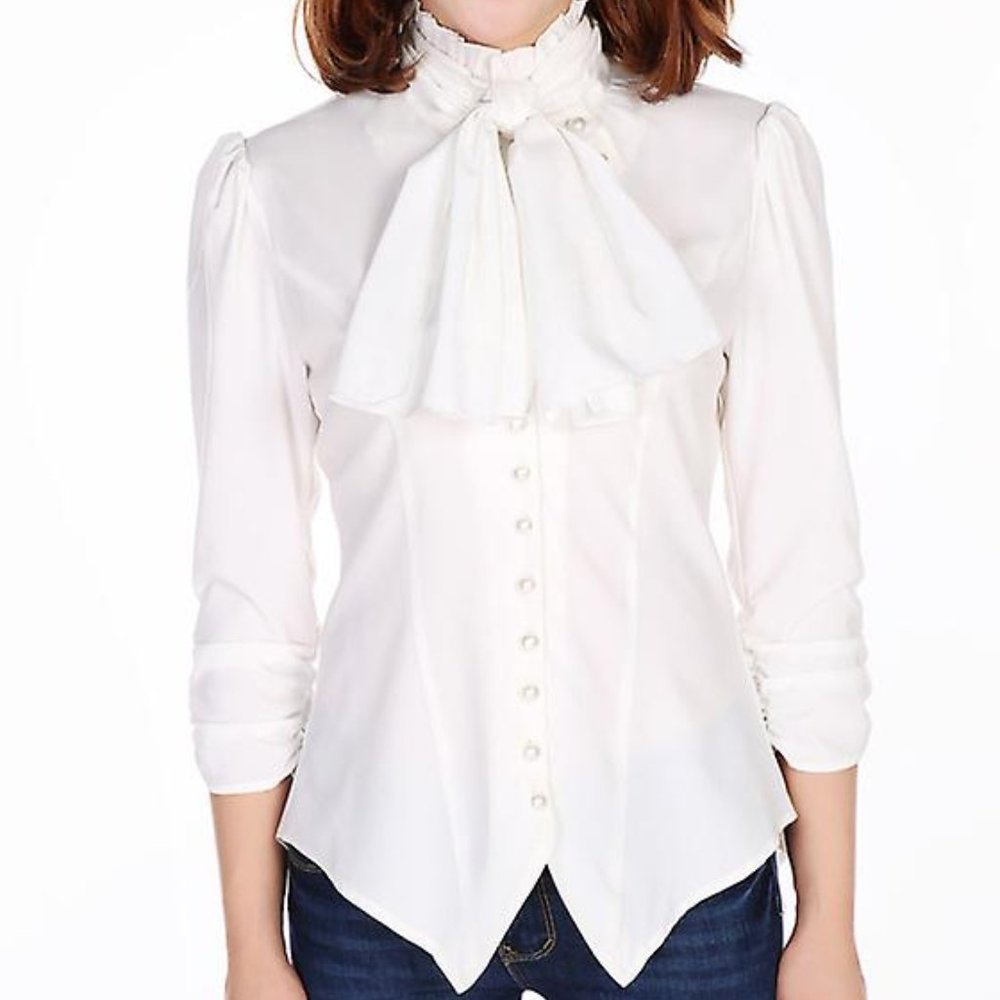 Chic Star Tie Steampunk Blouse